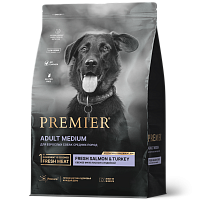 Premier Dog Adult Medium Сухой корм для собак средних пород, Лосось и Индейка