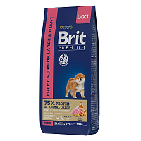 Brit Premium Dog Puppy&Junior Large&Giant Сухой корм для щенков крупных и гигантских пород, Курица