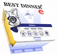 Best Dinner Vet Profi Renal Влажный корм для кошек, при заболеваниях почек, паштет, Ягненок