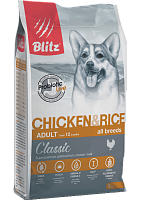 Blitz Classic Adult Dog Сухой корм для собак всех пород, Курица и Рис
