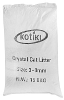 Kotiki Наполнитель для кошачьего туалета "Антибактериальные кристаллы", силикагелевый 15кг