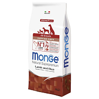 Monge Dog Speciality Puppy&Junior Сухой корм для щенков всех пород, Ягненок и Рис