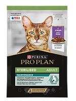 Влажный корм для кошек Purina Pro Plan Sterilised Feline with Duck pouch, Утка в соусе