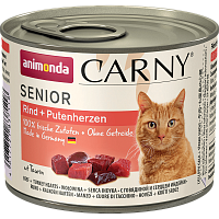 Animonda Carny Senior Beef and Turkey hearts Влажный корм для кошек, Говядина и Сердце Индейки