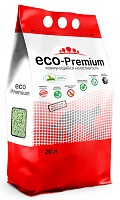 ECO Premium Наполнитель комкующийся древесный, Зеленый чай 20л/7.6 кг