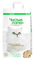 Наполнитель Чистые Лапки Древесный впитывающий без запаха 4.5кг/12л