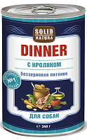 Solid Natura Dinner Влажный беззерновой корм для собак Кролик