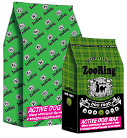 ZooRing Active Dog MAX Сухой корм для собак, Мясо молодых бычков и Рис