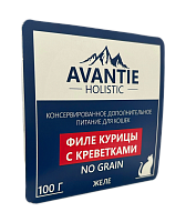AVANTIE Корм консервированный для кошек, в желе, филе Курицы с Креветками