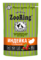 ZooRing Влажный корм для кошек, сочные кусочки в соусе, Индейка с клюквой