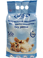 Kotiki Серый бентонитовый наполнитель для кошачьего туалета, Без запаха