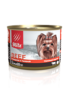 Blitz Sensitive Adult Dog Small Влажный корм для собак мелких пород, паштет, Говядина и Тыква