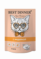 Best Dinner Super Premium Влажный корм для кошек, суфле, Индейка