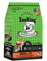 ZooRing Model&Fit Сухой корм для стерелизованных собак средних и крупных пород, с излишним весом, Индейка, Телятина и Розмарин