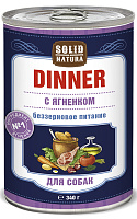 Solid Natura Dinner Влажный беззерновой корм для собак, Ягненок