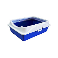 Zooexpress Туалет для кошек "RICH" с рамкой на защелках 40.5*30*14см