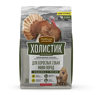 Деревенские Лакомства Холистик Премьер Сухой корм полнорационный для взрослых собак мини-пород, Индейка с рисом