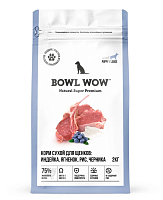 Bowl Wow Сухой корм для щенков крупных пород, Индейка, Ягненок, Рис и Черника