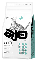 AJO Cat Sterile Сухой корм для стерилизованных кошек с высоким содержанием белка, Индейка и Утка