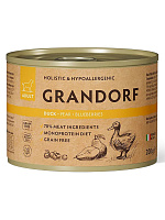 Grandorf Dog Влажный корм для собак всех возрастов, беззерновой, паштет из утки с грушей и черникой
