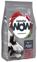 AlphaPet WOW Superpremium Medium Adult Сухой корм для собак средних пород, Говядина и Сердце