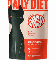 ENSO DAILY DIET Влажный корм для кошек для здоровья печени кусочки в соусе с индейкой