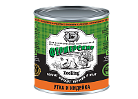 ZooRing Консервы для собак, Сочные кусочки мяса в желе, Утка / Индейка