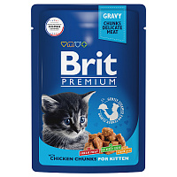 Brit Premium Влажный корм для котят Цыпленок в соусе