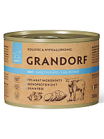 Grandorf Dog Влажный корм для собак всех возрастов, беззерновой, паштет из говядины с бататом и цветной капустой