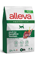 Alleva Equilibrium Adult Cat Sensitive Venison Сухой корм для кошек с чувствительным пищеварением, Оленина
