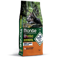 Monge Dog BWild Grain Free Сухой корм для щенков всех пород, мясо Утки и Картофель