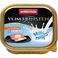 Animonda Vom Feinsten Adult + Milkies Влажный корм для кошек, Птица и Сливки