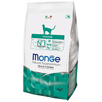 Monge Cat Hairball Сухой корм для кошек, выведение комков шерсти