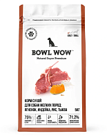 Bowl Wow Сухой корм для собак мелких пород, Ягненок, Индейка, Рис и Тыква
