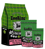 ZooRing Mini Active Dog Сухой корм для собак, Мясо молодых бычков и Рис