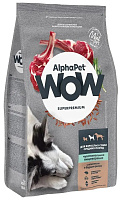 AlphaPet WOW Superpremium Sensitive Medium Сухой корм для собак средних пород с чувствительным пищеварением, Ягненок и Бурый Рис