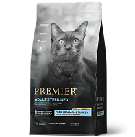 Premier Cat Adult Sterilised Сухой корм для стерилизованных кошек, Лосось и Индейка