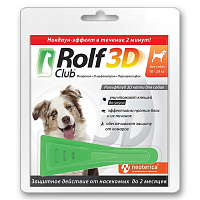 Rolf Club 3D Капли от блох и клещей для собак весом 10-20кг