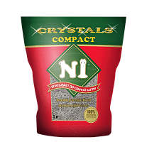 №1 Crystals Compact Комкующийся наполнитель для кошек 5л/4.2кг