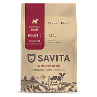 Savita Grain Free Сухой корм для собак мелких пород, Телятина