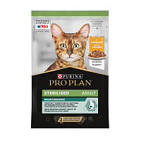 Влажный корм для кошек Purina Pro Plan Sterilised Feline with Chicken pouch, Курица в соусе