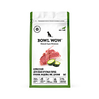 Bowl Wow Сухой корм для собак крупных пород, Ягненок, Индейка, Рис и Цукини