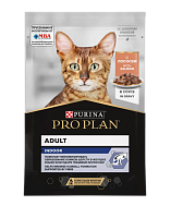 Влажный корм для кошек Purina Pro Plan Indoor Feline with Salmon, Лосось в соусе