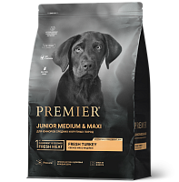 Premier Dog Junior Medium&Maxi Сухой корм для юниоров средних и крупных пород, Индейка