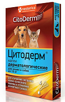 Витаминно-минеральная добавка для кошек и собак Neoterica Цитодерм до 10 кг 4 пипетки 