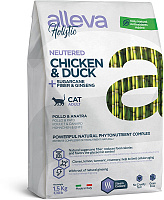 Alleva Holistic Adult Sterilized Cat Neutered Chicken&Duck Сухой корм для стерилизованных кошек, Курица и Утка