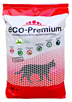 ECO Premium Наполнитель комкующийся древесный, Зеленый чай 55л/20.2 кг