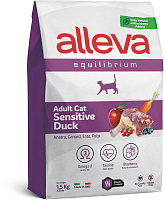 Alleva Equilibrium Sensitive Duck Adult Cat Сухой корм для кошек с чувствительным пищеварением, Утка