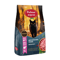 Родные корма Сухой корм для взрослых кошек, Мясное рагу