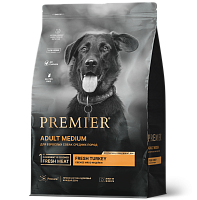 Premier Dog Adult Medium Сухой корм для собак средних пород, Индейка